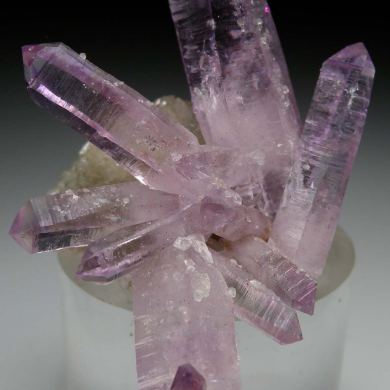 Amethyst on Calcite
