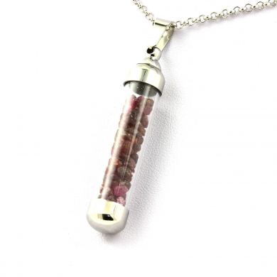 Raw Ruby Necklace.