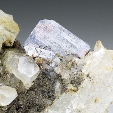 Brookite with Quartz