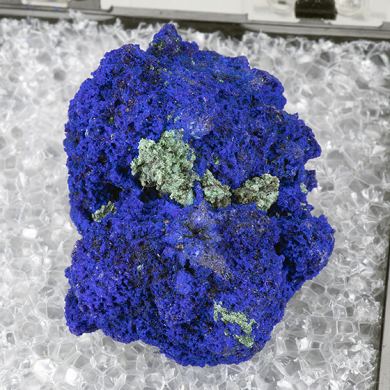 Azurite with Malachite