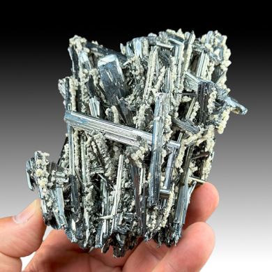 Stibnite with Calcite