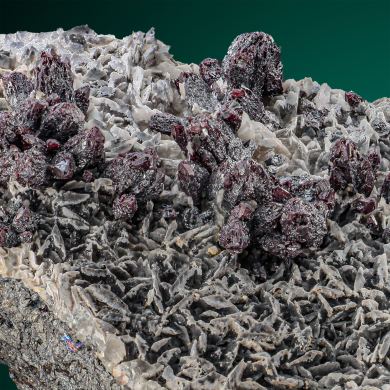 Proustite  on Calcite