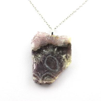 Raw Agate Necklace. 76.13 ct.
