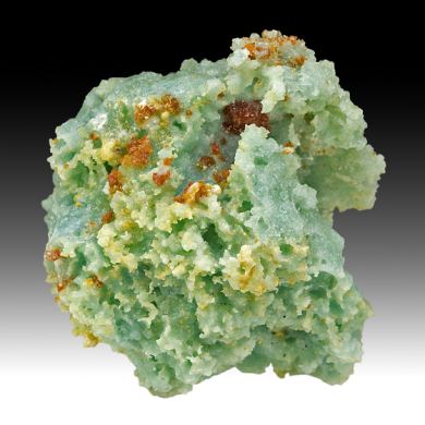 Romerite with Goslarite, Chalcanthite