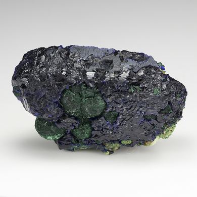 Azurite with Malachite