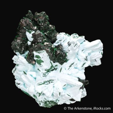 Kolwezite & Malachite ps. Dolomite on Malachite/Chrysocolla ps. Baryte