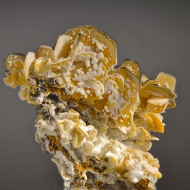 Wulfenite w. Calcite & Plattnerite