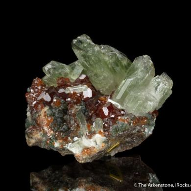 Diopside with Grossular var. Hessonite Garnet