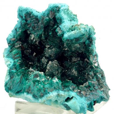 Dioptase, quartz SPARKLY