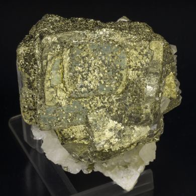 Pyrite with Calcite