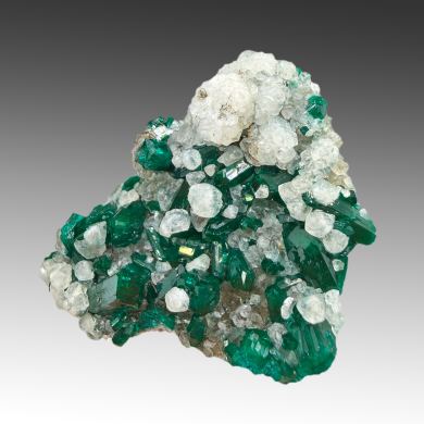 Dioptase, calcite 