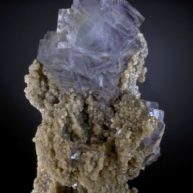 Fluorite on Muscovite with Quartz