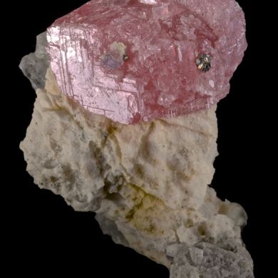 Rhodochrosite with Apatite, Fluorite, and Pyrite