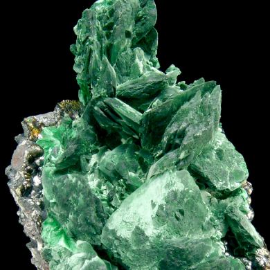 Malachite pseudomorph after azurite, goethite 