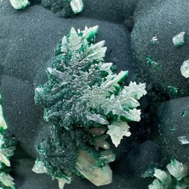 Cerussite, malachite
