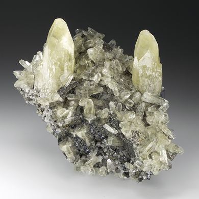 Calcite with Galena, Dolomite