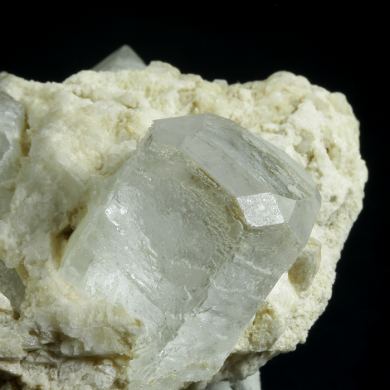 Beryl (var. Goshenite) and Quartz with Schorl