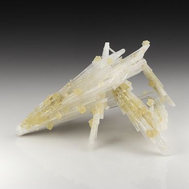 Scolecite with Calcite