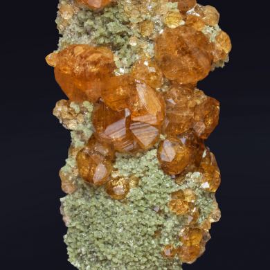 Grossular (variety hessonite) with Diopside