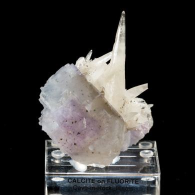 Calcite on Fluorite with Chalcopyrite