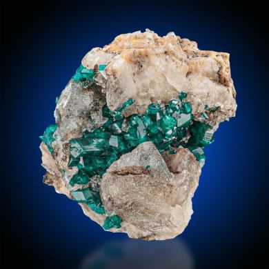 Dioptase  & Calcite