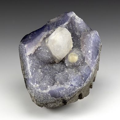 Calcite with Fluorite, Quartz