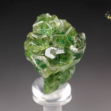 gem GARNET var. GROSSULAR with GREEN CHROMIAN PHANTOMS