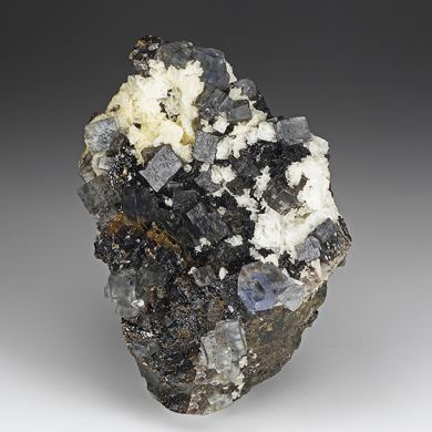 Fluorite with Barite, Sphalerite