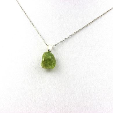 Raw Peridot Necklace. 10.42 ct.