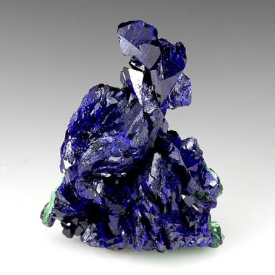 Azurite with Malachite