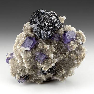 Sphalerite with Fluorite, Dolomite, Quartz