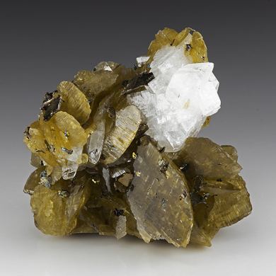 Siderite with Albite, Pyrrhotite, Dolomite
