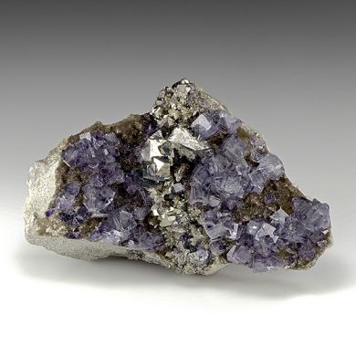 Fluorite with Arsenopyrite