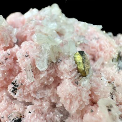 Rhodochrosite, quartz, chalcopyrite BULGARIA