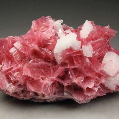 gemmy RHODONITE, CALCITE