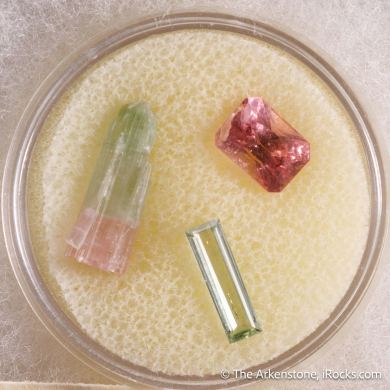 Tourmaline (Rough & Cut set)