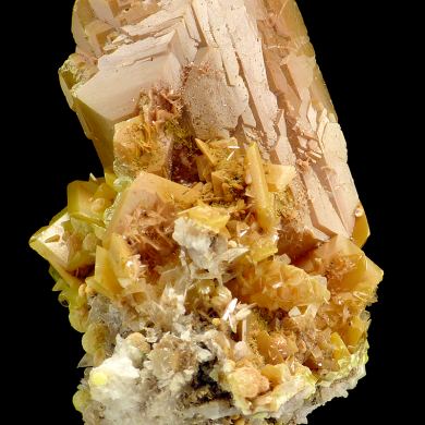Wulfenite, mimetite, baryte