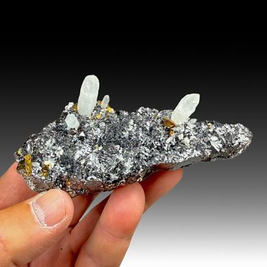 Quartz with Sphalerite, Chalcopyrite