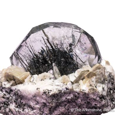 Schorl Tourmaline inclusions in Beryl var. Aquamarine