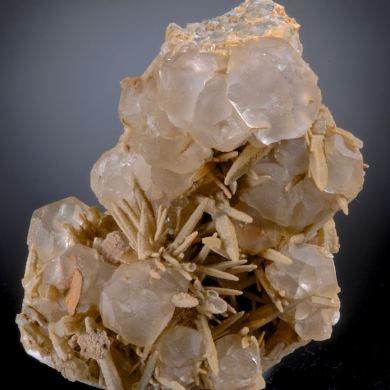 Fluorite on needle Quartz