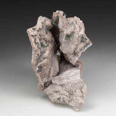 Dolomite cast with Malachite