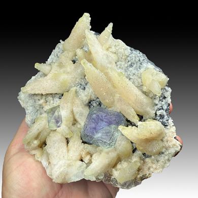 Fluorite with Calcite