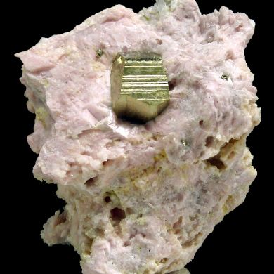 Pyrite, rhodochrosite