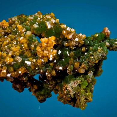 Wulfenite on Mimetite