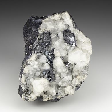 Pyrargyrite with Calcite, Galena