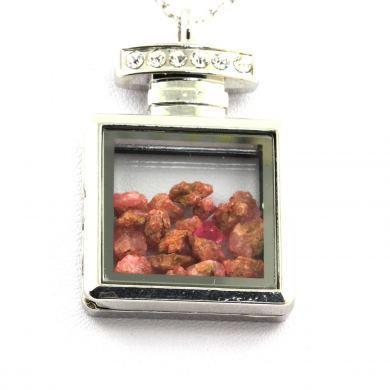 Raw Spinel necklace.