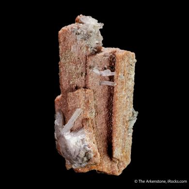 Rhodochrosite ps. Serandite, Natrolite