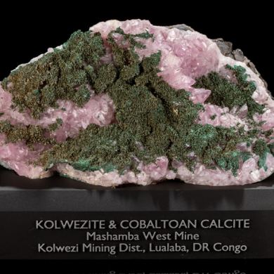 Kolwezite on Cobaltoan Calcite from DR Congo