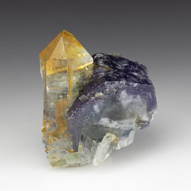 Fluorapatite with Quartz, Elbaite, Albite