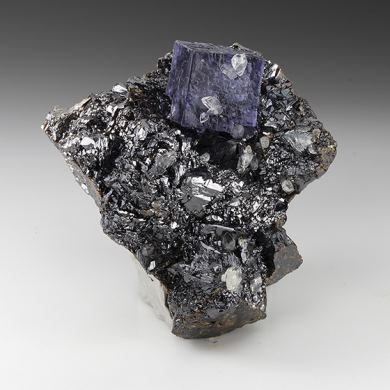 Fluorite with Sphalerite, Calcite